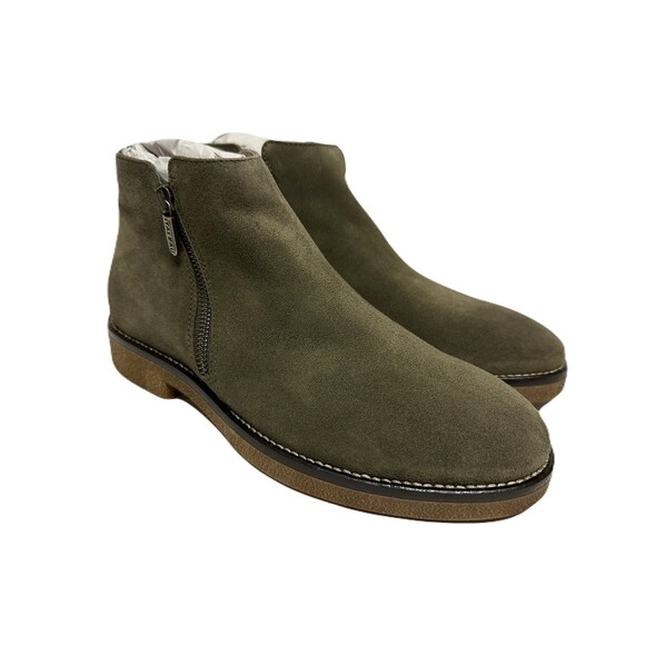 NEW Italeau Womens Size 9-9.5 Waterproof Italian Suede Foliana Booties Moss $399 - Picture 1 of 13
